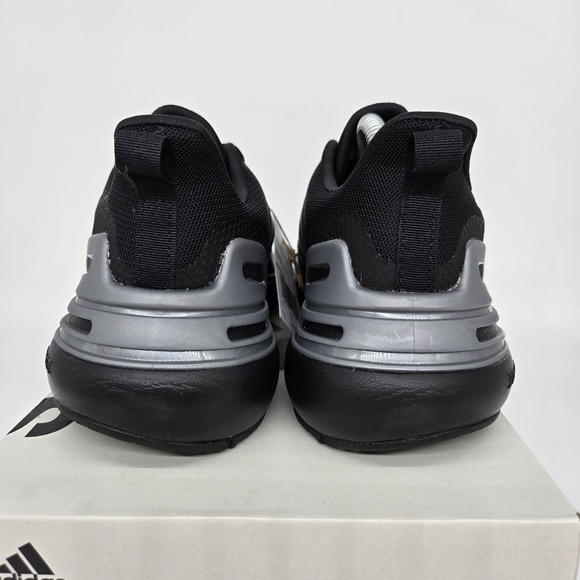 New adidas RapidaSport Bounce J 'Black Iron Metallic' Youth Shoes Size 6.5 - Picture 4 of 8